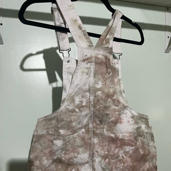 Wild Fable Neutral Tie-Dye Denim Pinafore Overall Dress - Picture 6 of 6
